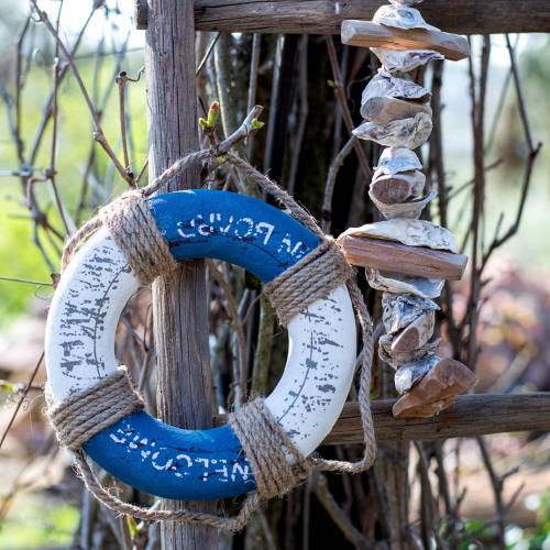Floristik24 Aro salvavidas decorativo espuma de poliestireno azul rojo blanco Ø20cm surtido 2pcs