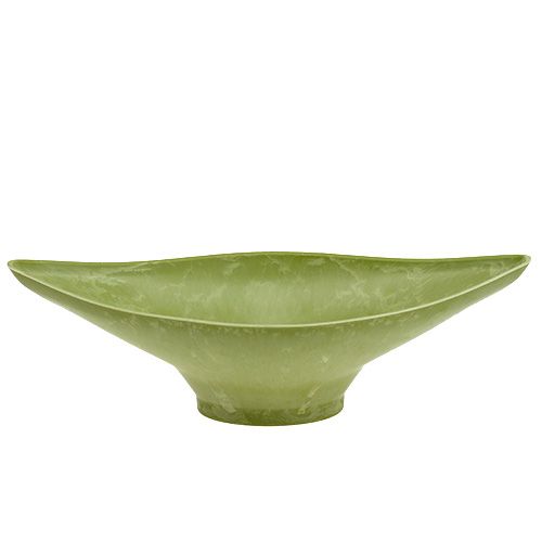 Floristik24 Deco bol 34cm x 17,5cm H10cm verde claro, 1 pieza