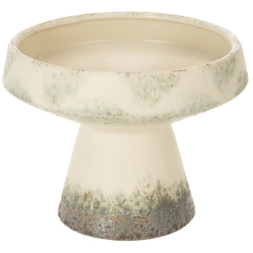 Bol decorativo de cerámica, color crema gris verdoso, Ø20cm, H16cm comprar | Floristik24.es