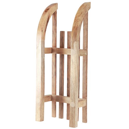Artículo Trineo decorativo madera natural mesa decoración invierno madera mango 60×23×15cm
