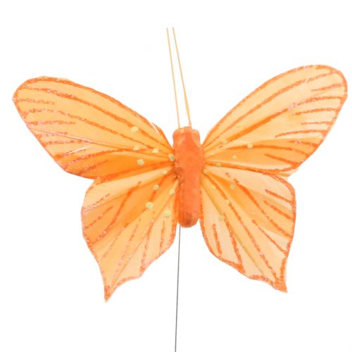 Artículo Mariposa decorativa naranja 12uds