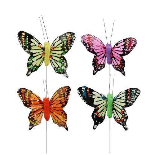 Artículo Mariposas decorativas coloridas sort.6cm 24pcs