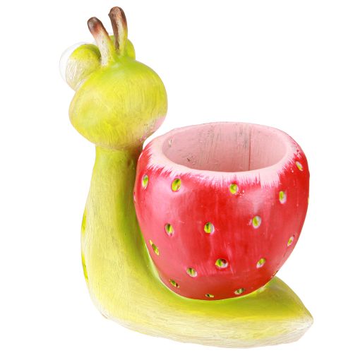 Artículo Maceta decorativa caracol fresa cerámica verde rojo 15,5cm