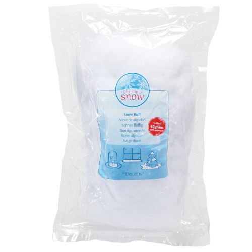 Floristik24 Cojín decorativo de nieve esponjoso nieve decorativa 40g