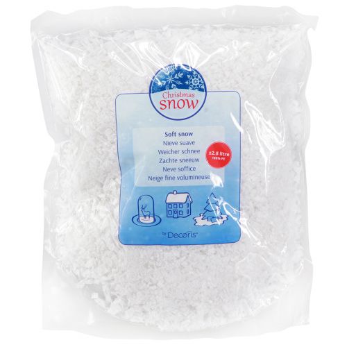 Artículo Copos de nieve decorativos blanco decoración de invierno blanco 2,8l
