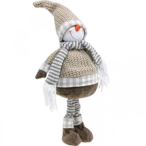 Floristik24 Muñeco de nieve deco con gorro y bufanda Figura navideña Al. 44 cm