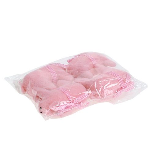 Floristik24 Cerdo decorativo rosa 11,5cm 4pcs