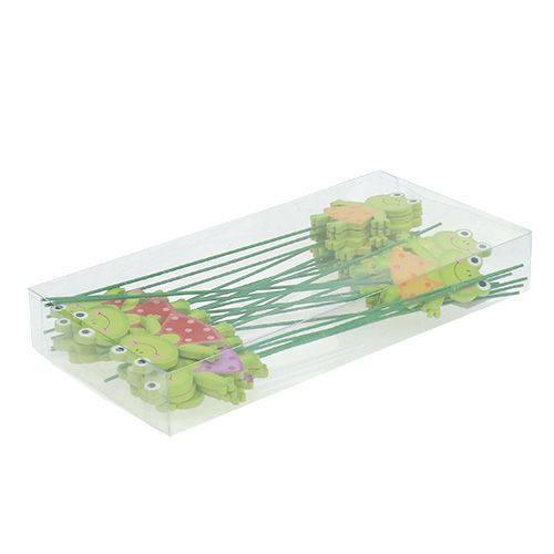 Floristik24 Decoración plug rana 7cm 24pcs