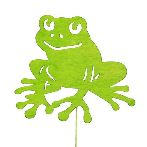 Floristik24 Palos decorativos rana verde 7cm - 10cm 12pcs
