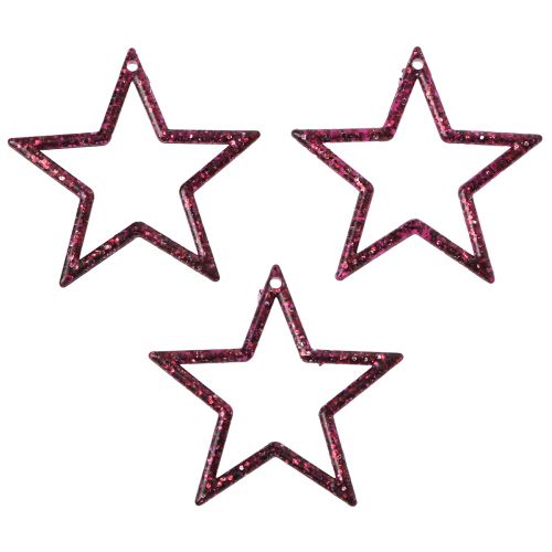 Floristik24 Decoración de mesa decorativa con purpurina y estrella, Navidad, 4,5 cm, 120 unidades
