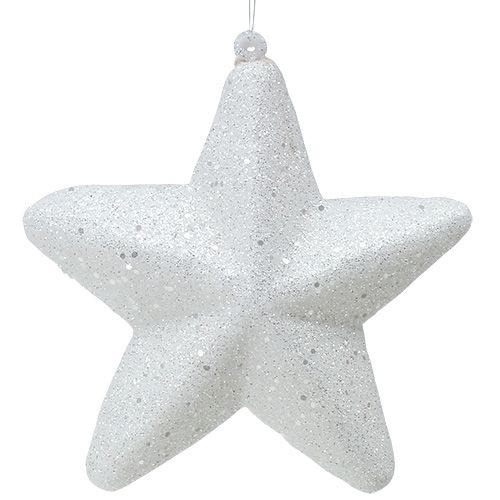 Artículo Deco estrella blanca para colgar 20cm