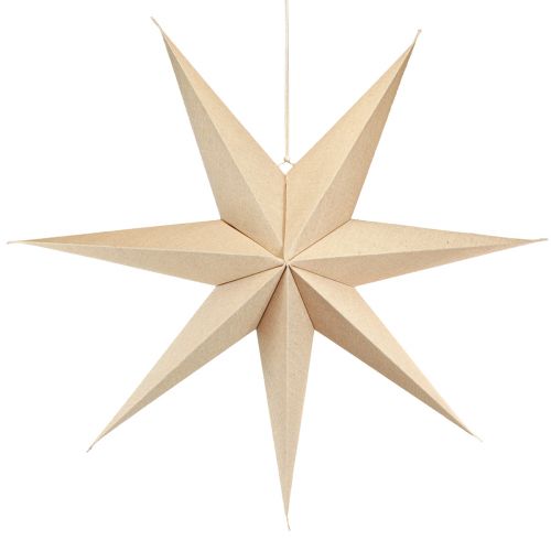Artículo Estrella decorativa para iluminación papel yute natural Ø75cm