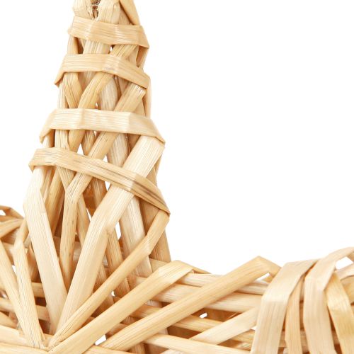 Artículo Estrellas decorativas para árbol de Navidad, ratán natural, 11 cm, 6 unidades