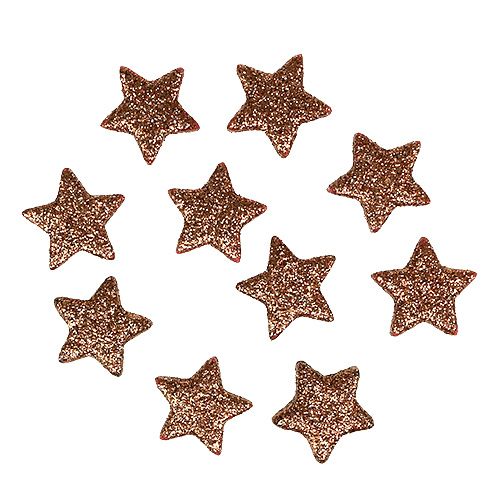 Floristik24 Estrellas decorativas mini 2.5cm cobre, mica 100ud