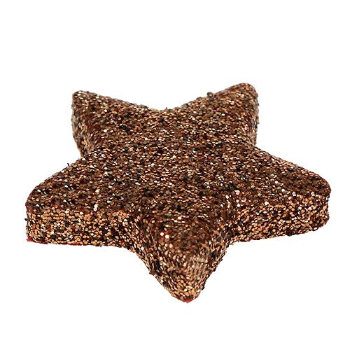 Floristik24 Estrellas decorativas mini 2.5cm cobre, mica 100ud