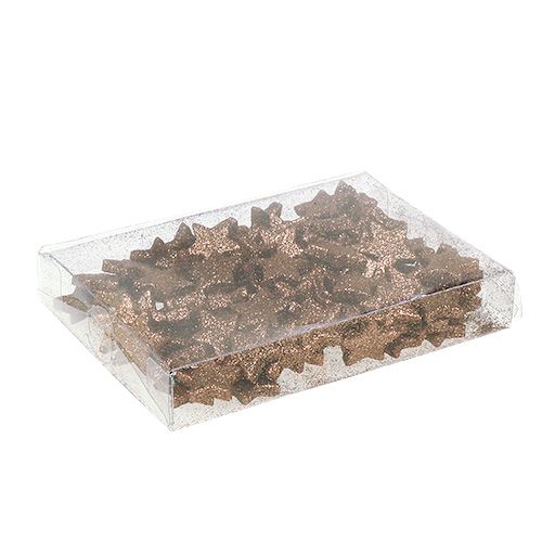 Floristik24 Estrellas decorativas mini 2.5cm cobre, mica 100ud