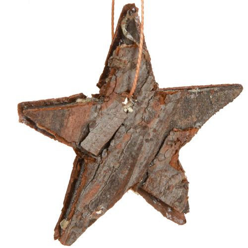 Floristik24 Estrellas decorativas pino natural decoraciones para árboles de Navidad estrellas de pino 6cm 12 piezas