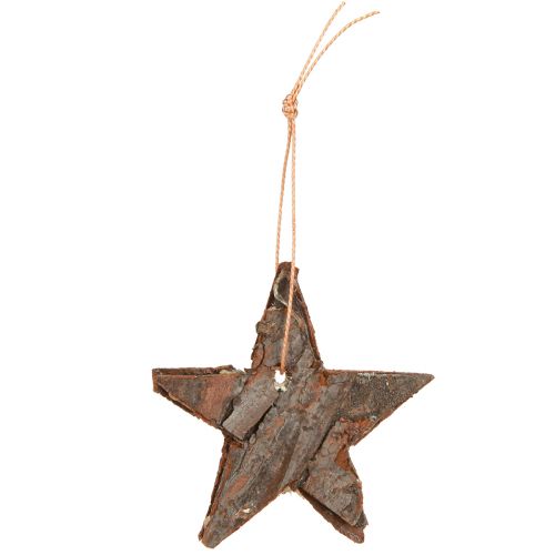 Artículo Estrellas decorativas pino natural decoraciones para árboles de Navidad estrellas de pino 6cm 12 piezas