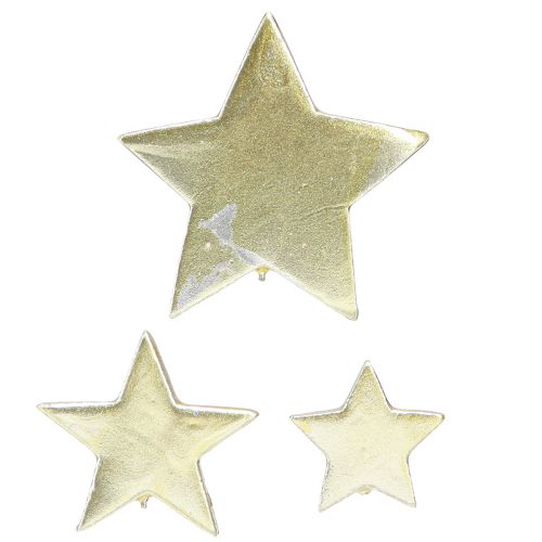 Estrellas decorativas doradas Ø3-7cm – 2.ª opción – 44 piezas