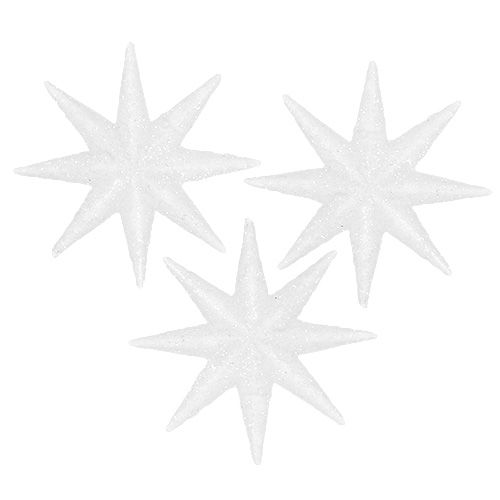 Floristik24 Estrellas decorativas blancas Ø5cm 20pcs