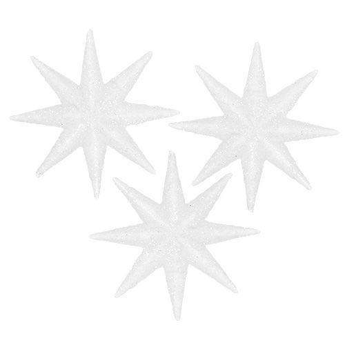 Floristik24 Estrellas decorativas blancas Ø5cm 20 piezas