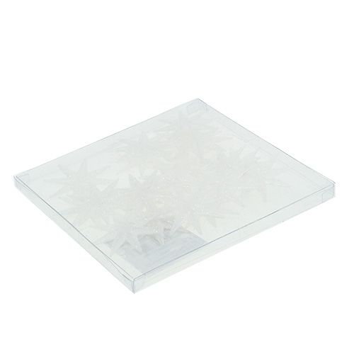 Floristik24 Estrellas decorativas blancas Ø5cm 20 piezas