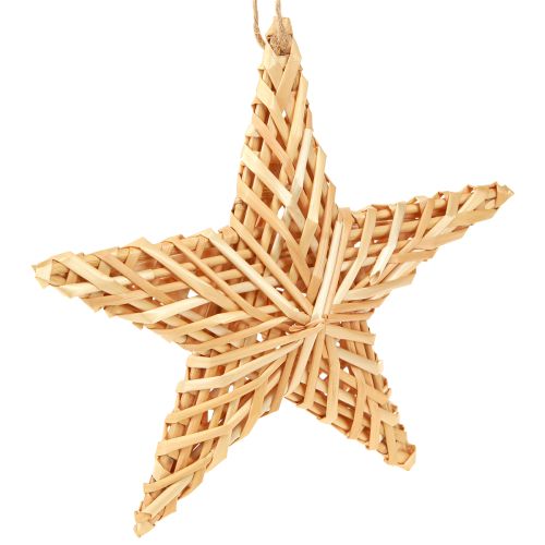 Estrellas decorativas para colgar adornos de árbol de Navidad ratán 19cm 3 piezas