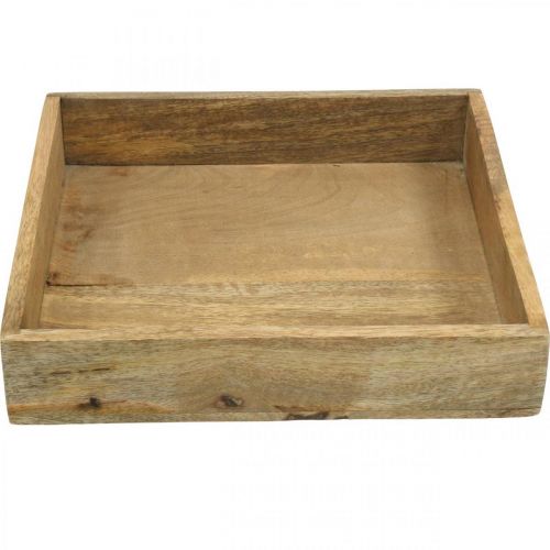 Floristik24 Bandeja decorativa bandeja de madera arreglo rectangular base 27×27cm