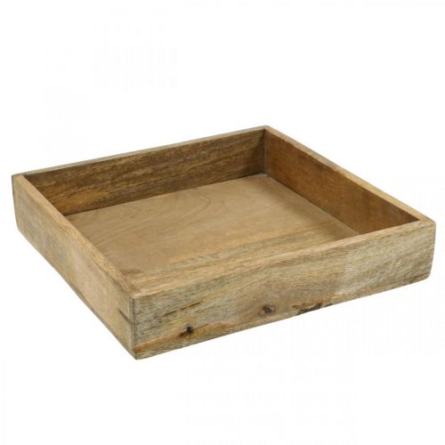 Floristik24 Bandeja decorativa bandeja de madera arreglo rectangular base 27×27cm