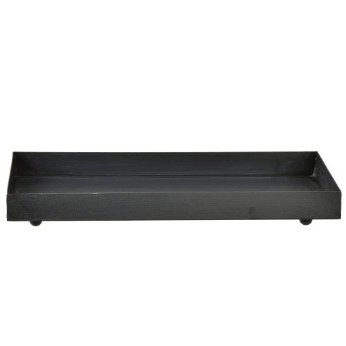 Artículo Bandeja decorativa bandeja metálica lavada negro gris 30×15cm