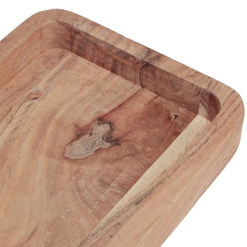 Artículo Bandeja decorativa, madera de acacia alargada, natural 40×15cm