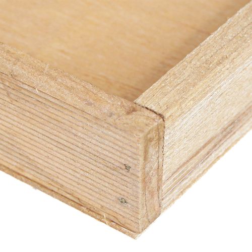 Artículo Bandeja decorativa bandeja oblonga de madera natural 42×14×3cm 3ud