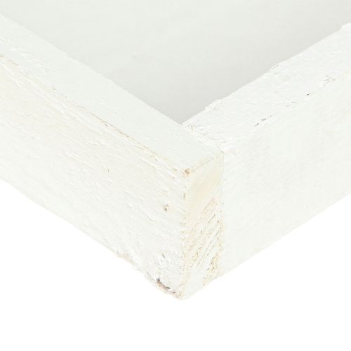 Artículo Bandeja decorativa bandeja oblonga de madera blanca shabby 42×14×3cm 3ud
