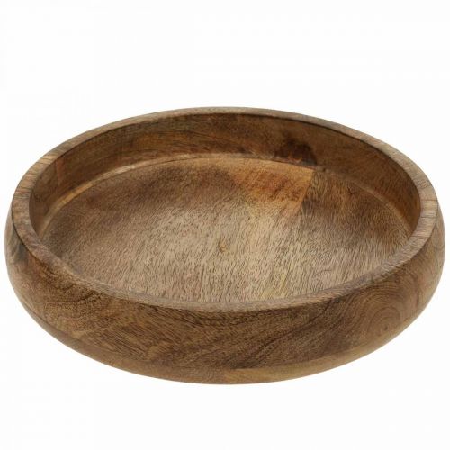 Floristik24 Cuenco deco madera mango madera cuenco de madera placa de madera Ø30cm