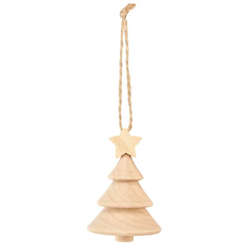 Artículo Árbol de Navidad decorativo de madera adornos para árbol de Navidad Ø5cm H7.5cm 6 piezas