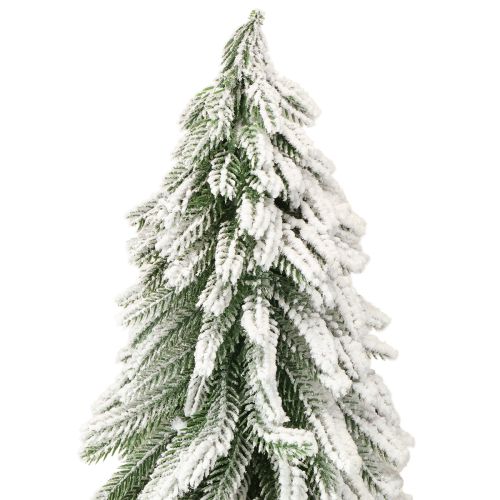 Floristik24 Árbol de Navidad decorativo con base nevada y corteza Ø20cm H50cm