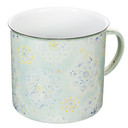 Taza decorativa, maceta, mandala, esmaltada, Ø13cm H12cm comprar | Floristik24.es