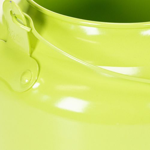 Tetera decorativa de metal, verde manzana - maceta - Ø20cm H15cm - decoración versátil para el jardín e idea de regalo | Floristik24.es