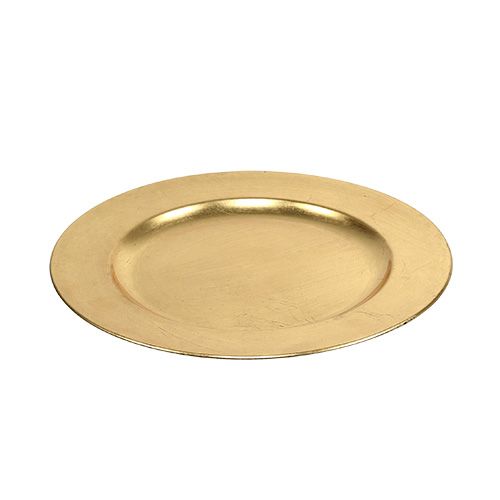 Artículo Plato decorativo dorado Ø28cm