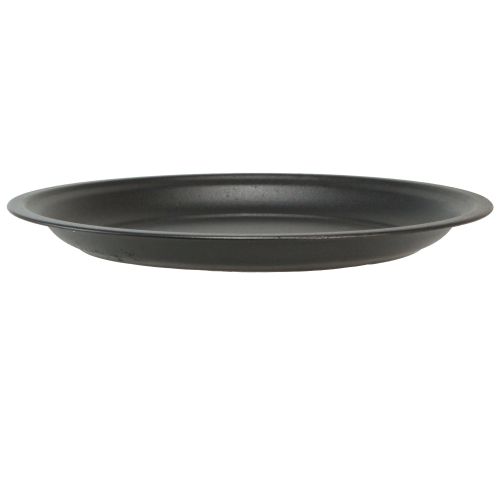 Floristik24 Plato decorativo cuenco de metal plato decorativo antracita Ø26cm 5ud