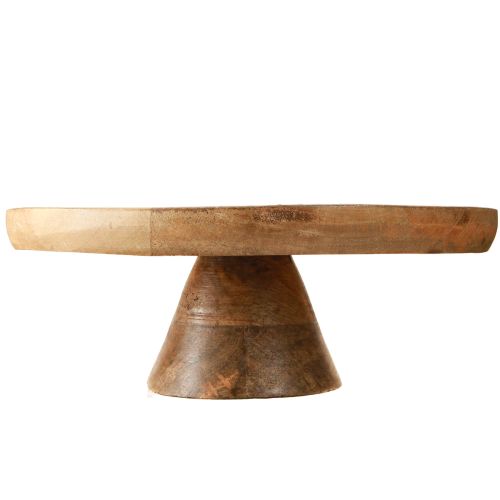 Artículo Plato decorativo con base madera de mango motivo melocotón Ø26cm H9,5cm
