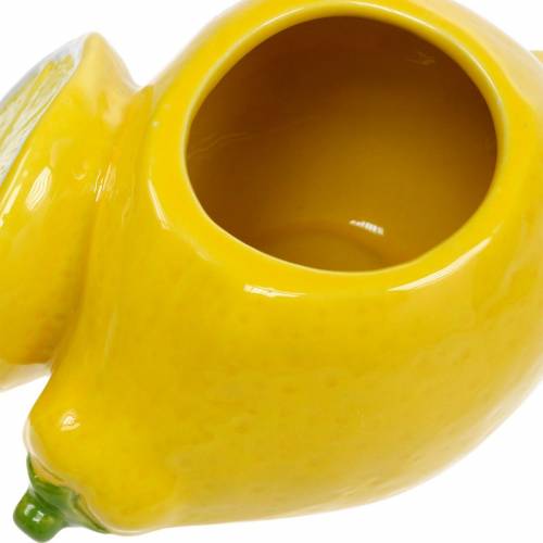 Floristik24 Maceta decorativa jarrón limón cítricos cerámica decoración de verano