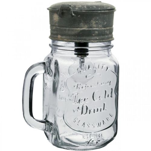 Vaso decorativo con lámpara LED Ø8cm H16cm