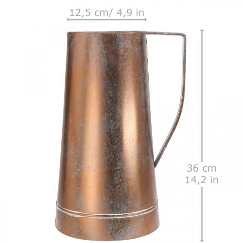 Artículo Jarrón decorativo color cobre jarra decorativa decorativa vintage W21cm H36cm