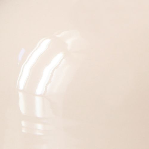 Artículo Jarrón decorativo de metal esmaltado en color marrón capuchino H25,5cm
