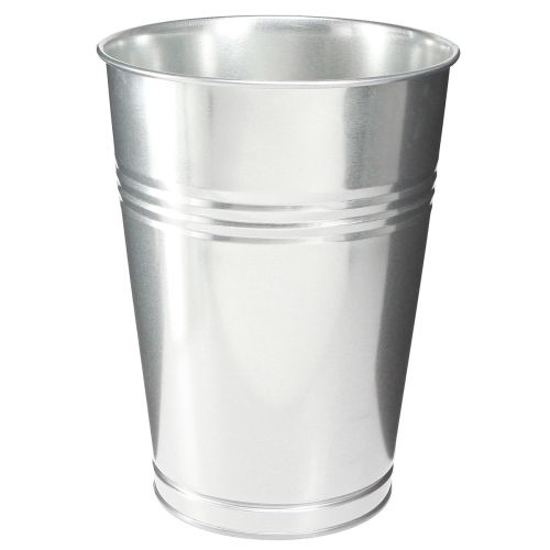 Jarrón decorativo para decoración en seco jarrón de metal plateado Al. 30 cm 7,5 l