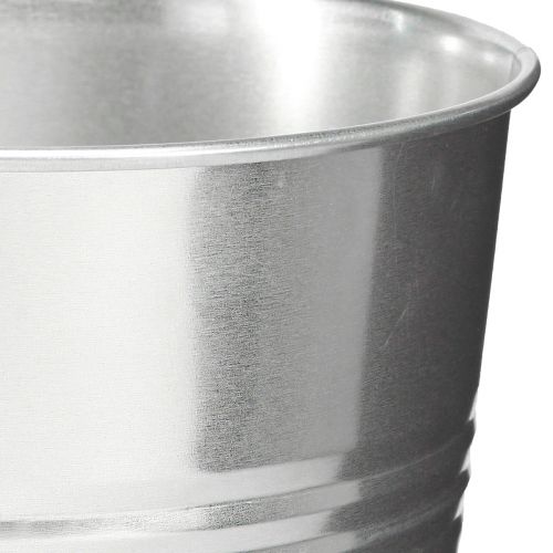 Floristik24 Jarrón decorativo para decoración en seco jarrón de metal plateado Al. 30 cm 7,5 l