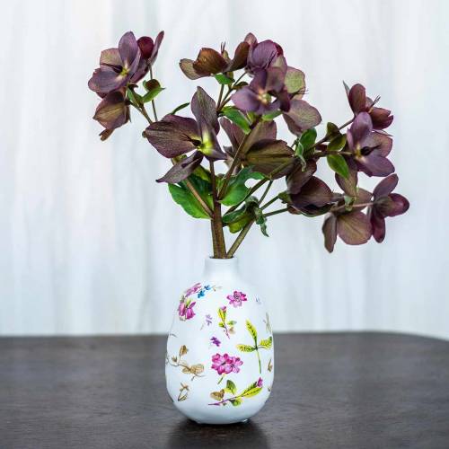 Floristik24 Florero decorativo flores blancas Ø9cm H13.8cm