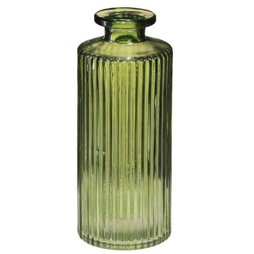Artículo Jarrones decorativos mini jarrones verdes de cristal retro Ø5cm H13cm 6 uds