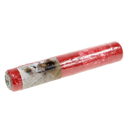 Floristik24 Cinta de mesa deco polar roja 30cm 5m
